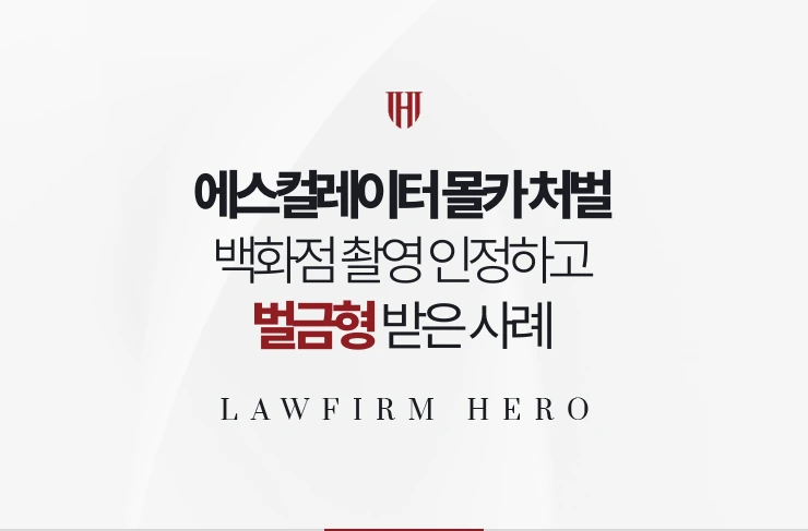에스컬레이터 몰카 처벌 | 백화점 에스컬레이터 촬영을 인정하고 벌금형 받은 사례